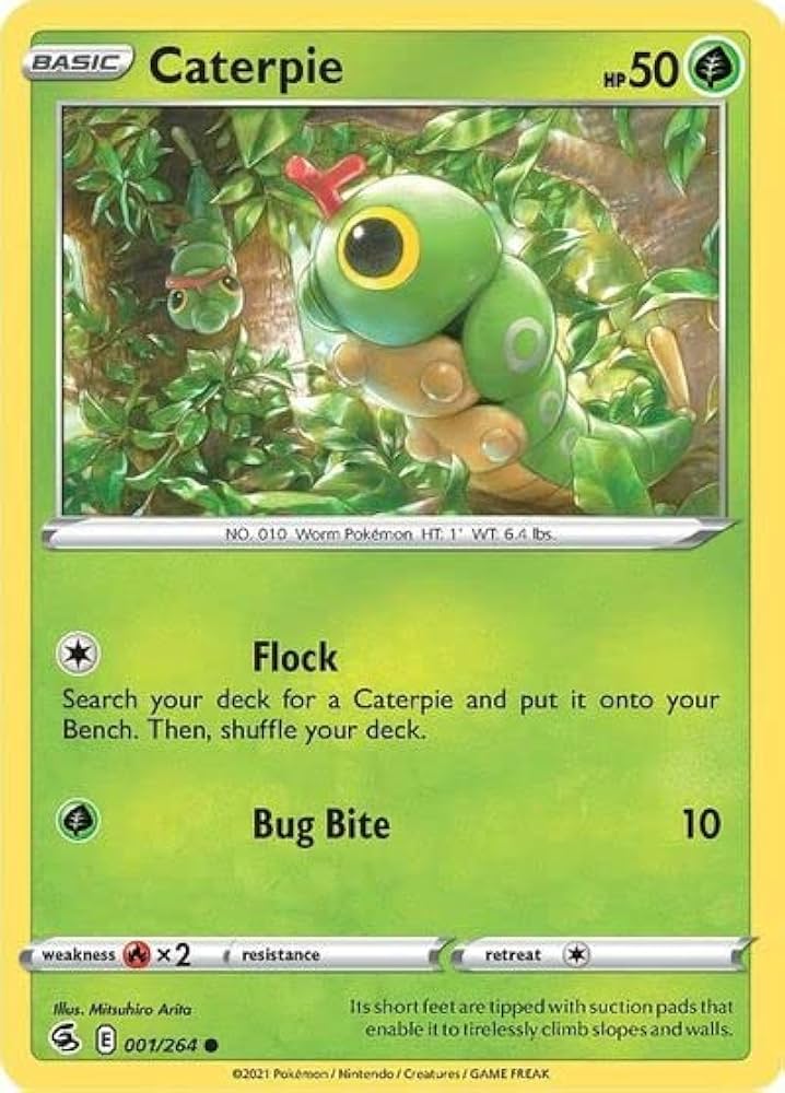 001/264 Caterpie (Fusion Strike) Pokemon card (English)