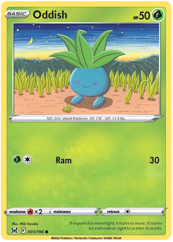 001/196 Oddish (Lost Origin) Pokemon card (English)