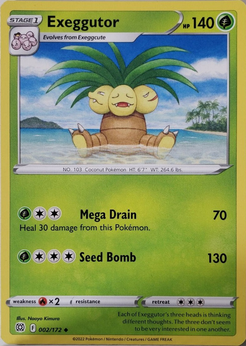 002/172 Exeggutor (Brilliant Stars) Pokemon card (English)