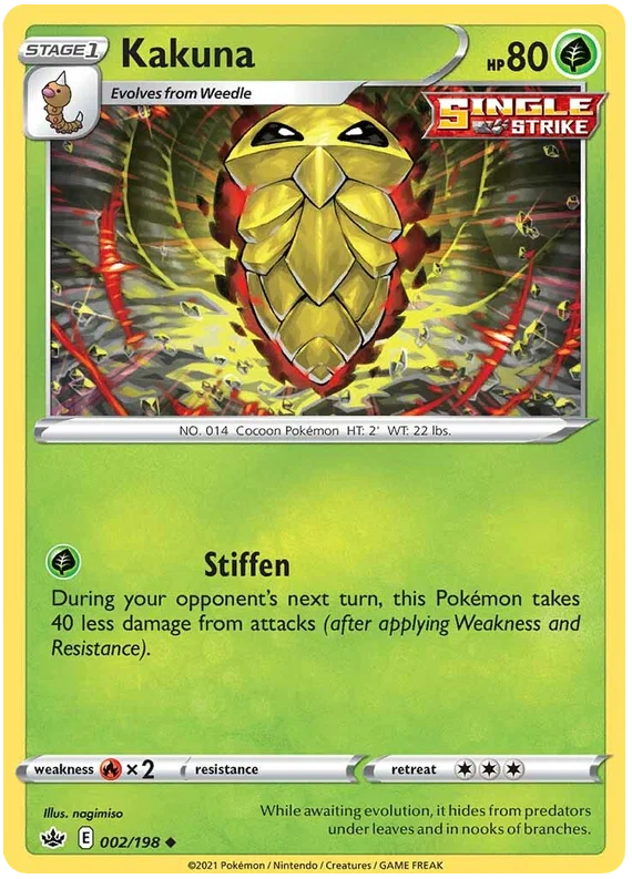002/198 Kakuna (Chilling Reign) Pokémon Card (English)