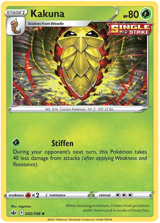 002/198 Kakuna (Chilling Reign) Pokémon Card (English)