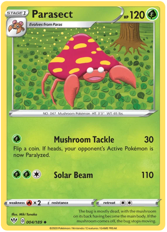 004/189 Parasect (Darkness Ablaze) Pokemon card (English)