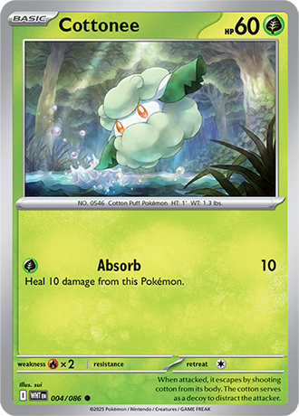 004/086 Cottonee (White Flare) Pokemon card (English)