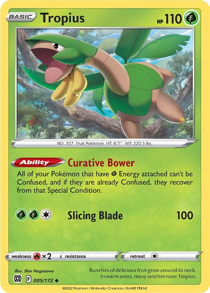 005/172 Tropius (Brilliant Stars) Pokemon card (English)