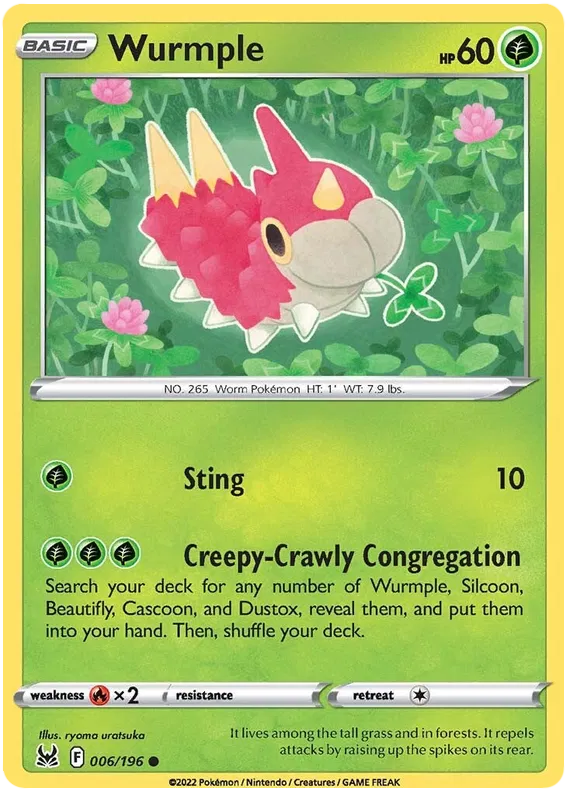 006/196 Wurmple (Lost Origin) Pokemon card (English)