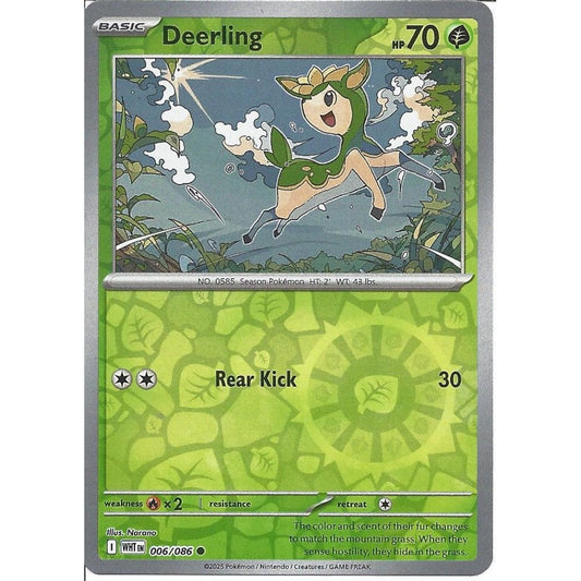 006/086 Deerling (Reverse Holo) (White Flare) Pokemon card (English)
