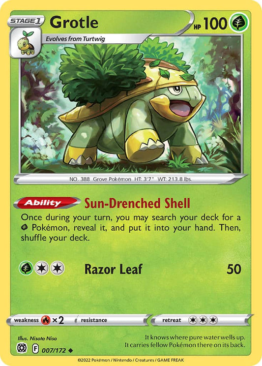 007/172 Grotle (Brilliant Stars) Pokemon card (English)