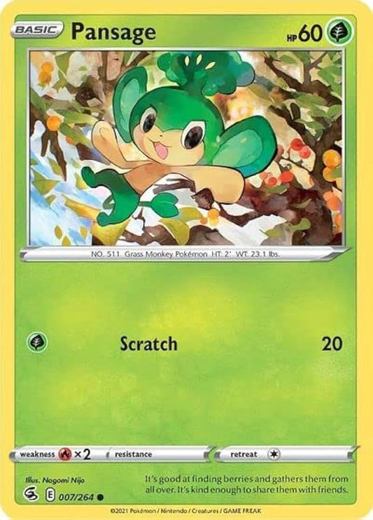 007/264 Pansage (Fusion Strike) Pokemon card (English)
