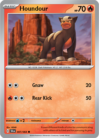 007/064 Houndour - Shrouded Fable - Pokemon card (English)