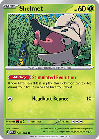 008/086 Shelmet (White Flare) Pokemon card (English)