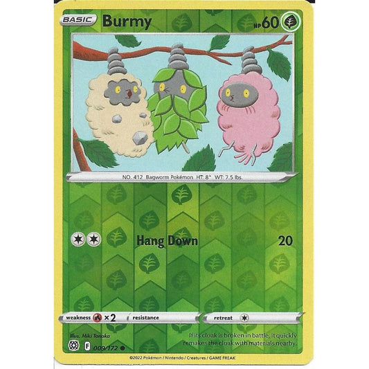 009/172 Burmy (Reverse Holo) (Brilliant Stars) Pokemon card (English)