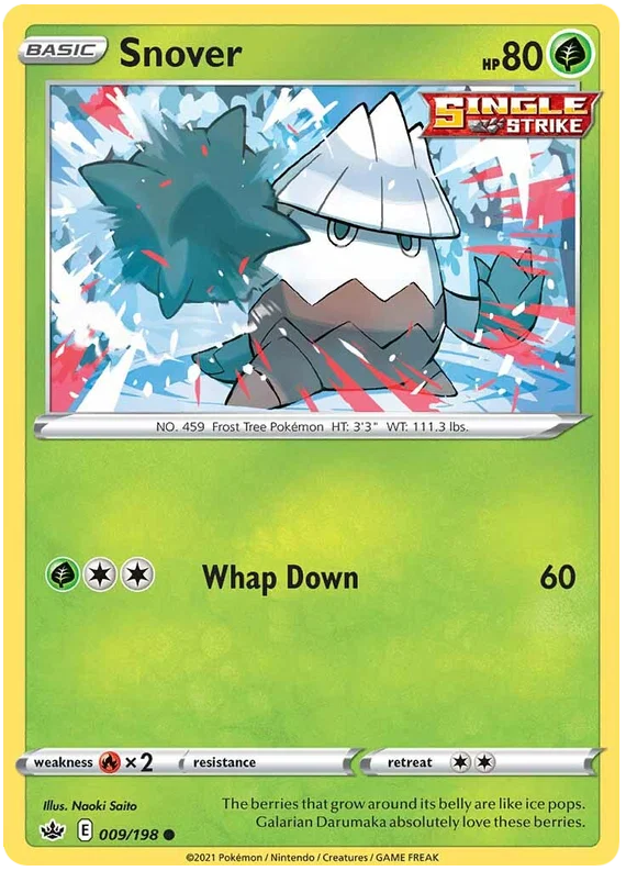 009/198 Snover (Chilling Reign) Pokémon Card (English)