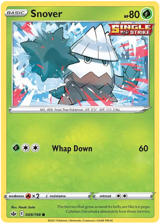 009/198 Snover (Chilling Reign) Pokémon Card (English)