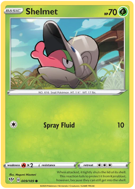 009/189 Shelmet (Darkness Ablaze) Pokemon card (English)