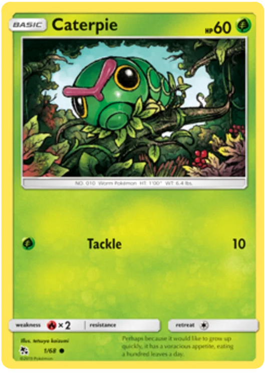 01/68 Caterpie (Hidden Fates) Pokémon card (English)