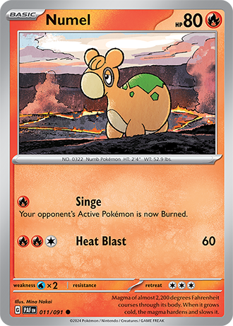 011/091 Numel - Paldean Fates - Pokémon card (English)
