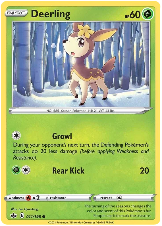 011/198 Deerling (Chilling Reign) Pokémon Card (English)