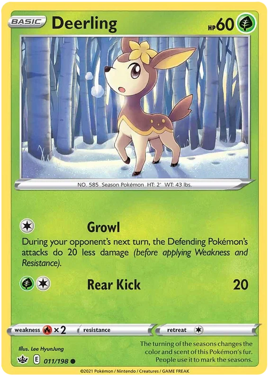 011/198 Deerling (Chilling Reign) Pokémon Card (English)