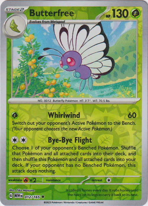 012/165 Butterfree - Pokémon 151 - Pokémon card (English)