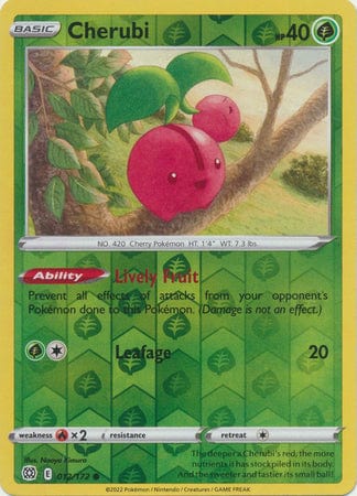 012/172 Cherubi (Reverse Holo) (Brilliant Stars) Pokemon card (English)