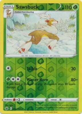 012/198 Sawsbuck (Rare Reverse Holo) (Chilling Reign) Pokémon Card (English)