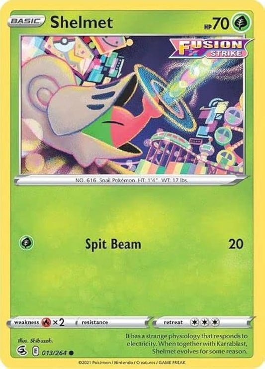 013/264 Shelmet (Fusion Strike) Pokemon card (English)