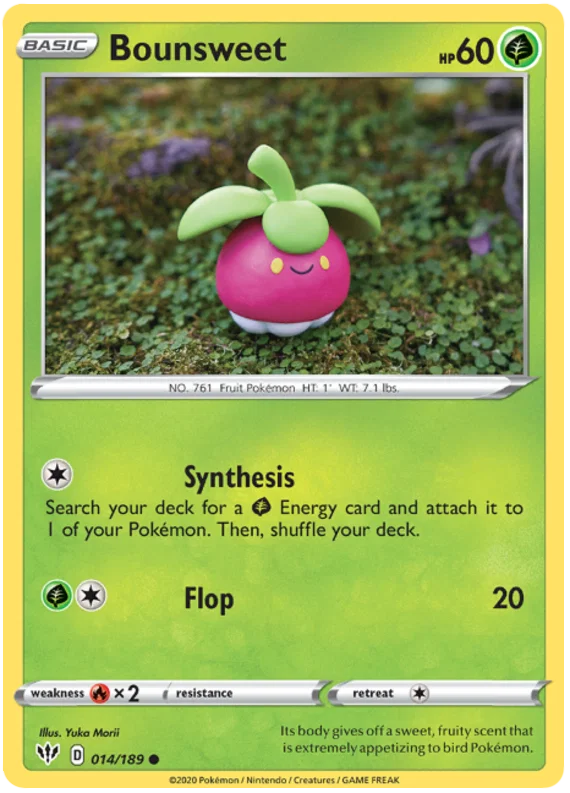 014/189 Bounsweet (Darkness Ablaze) Pokemon card (English)