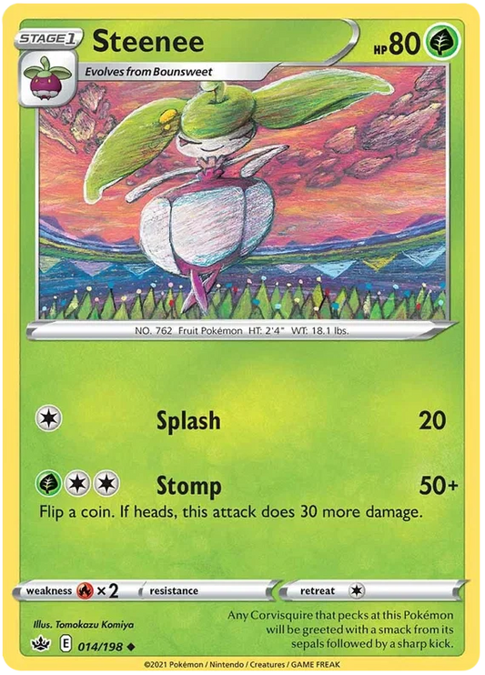 014/198 Steenee (Chilling Reign) Pokémon card (English)