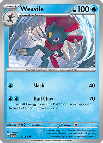 014/064 Weavile - Shrouded Fable - Pokemon card (English)
