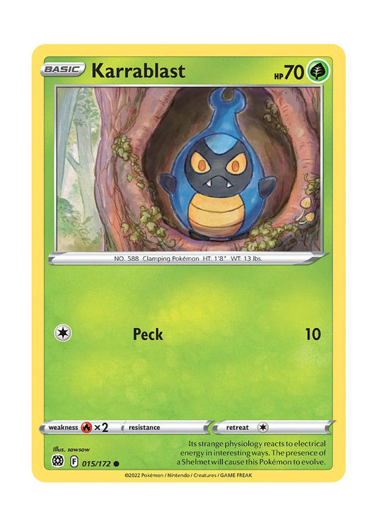 015/172 Karrablast (Brilliant Stars) Pokemon card (English)