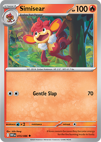 015/086 Simisear (White Flare) Pokemon card (English)