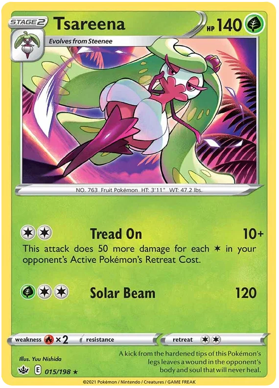 015/198 Tsareena (Rare) (Chilling Reign) Pokémon card (English)