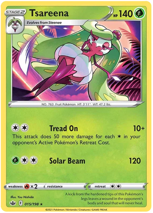 015/198 Tsareena (Rare) (Chilling Reign) Pokémon card (English)