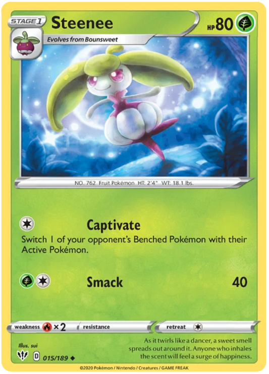 015/189 Steenee (Darkness Ablaze) Pokemon card (English)