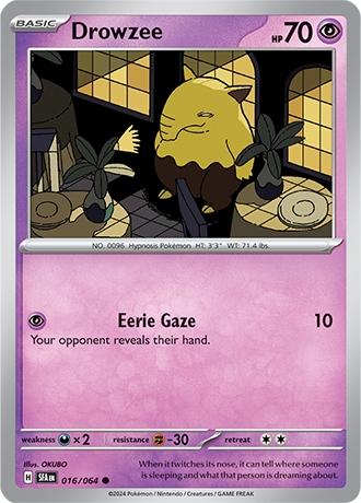 016/064 Drowzee (Shrouded Fable) Pokemon card (English)