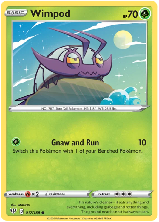 017/189 Wimpod (Darkness Ablaze) Pokemon card (English)