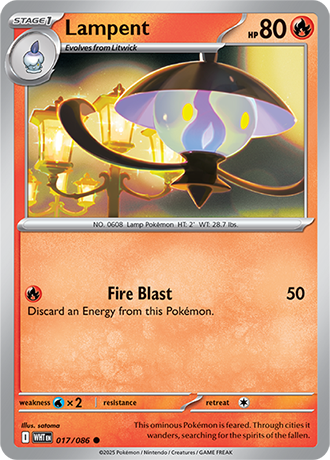017/086 Lampent (White Flare) Pokemon card (English)