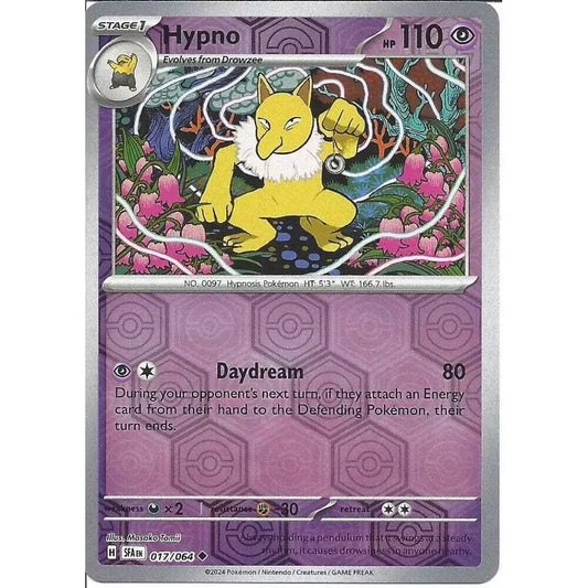 017/064 Hypno (Reverse Holo) (Shrouded Fable) Pokemon card (English)