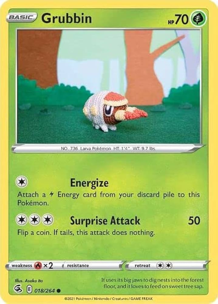 018/264 Grubbin (Fusion Strike) Pokemon card (English)