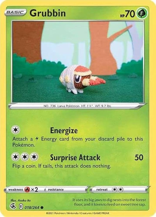 018/264 Grubbin (Fusion Strike) Pokemon card (English)