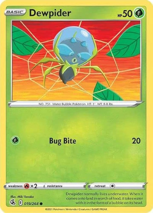 019/264 Dewpider (Fusion Strike) Pokemon card (English)