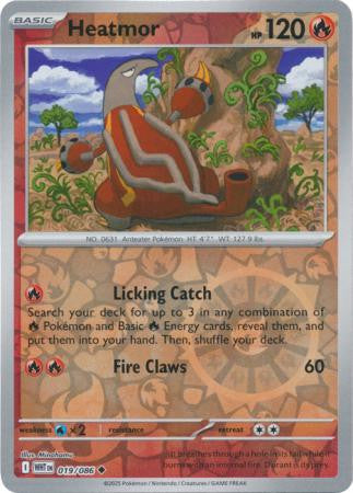 019/086 Heatmor (Reverse Holo) (White Flare) Pokemon card (English)