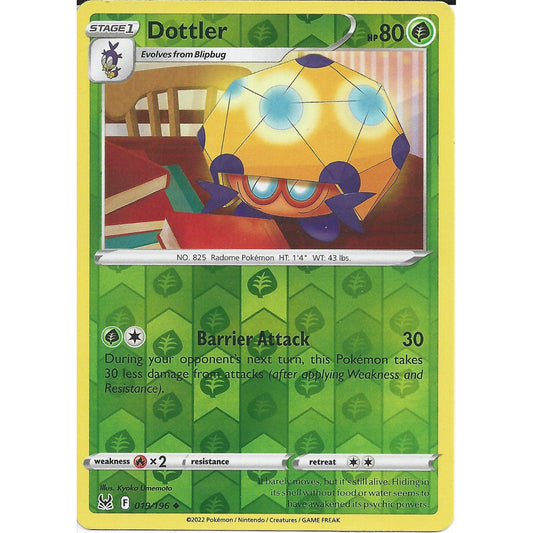 019/196 Dottler (Reverse Holo) (Lost Origin) Pokemon card (English)