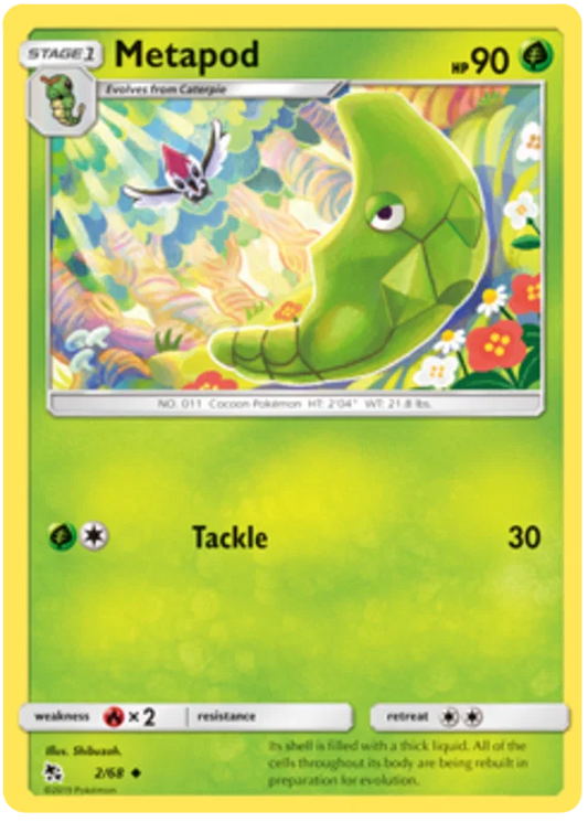 02/68 Metapod (Hidden Fates) Pokémon card (English)