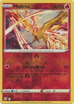 021/172 Moltres (Reverse Holo) Rare (Brilliant Stars) Pokemon card (English)