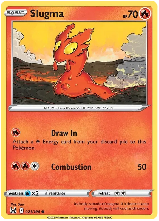 021/196 Slugma (Lost Origin) Pokemon card (English)