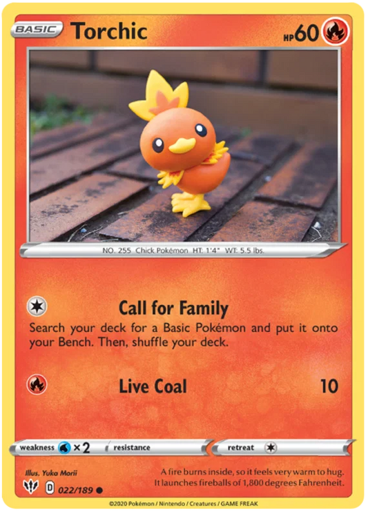 022/189 Torchic (Darkness Ablaze) Pokemon card (English)