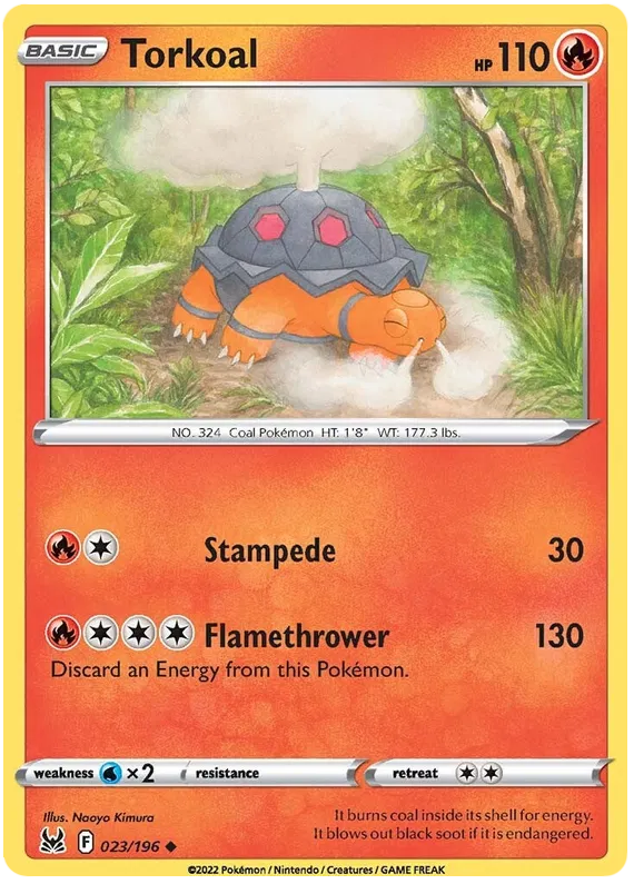 023/196 Torkoal (Lost Origin) Pokemon card (English)