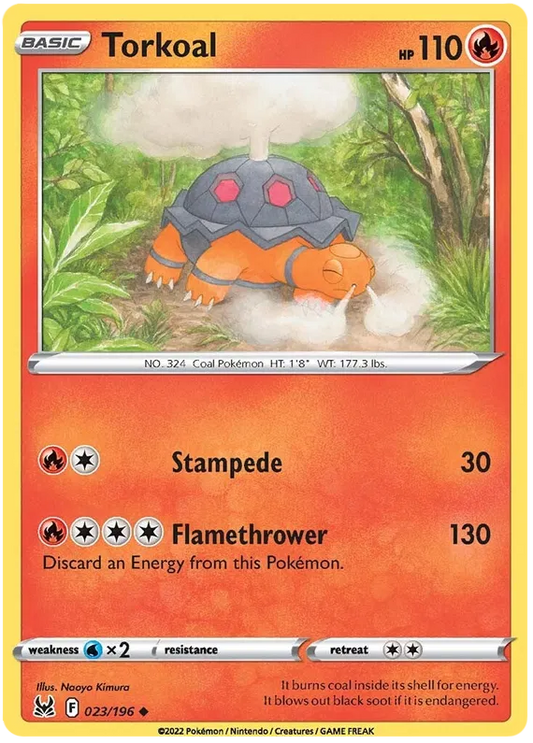 023/196 Torkoal (Lost Origin) Pokemon card (English)
