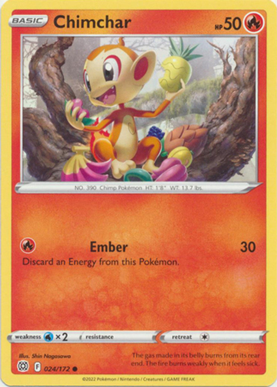 024/172 Chimchar (Brilliant Stars) Pokemon card (English)